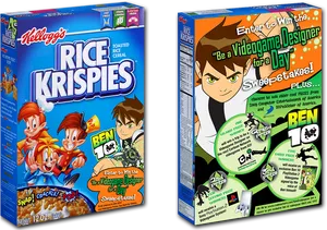 Kelloggs Rice Krispies Ben10 Sweepstakes Cereal Box PNG Image