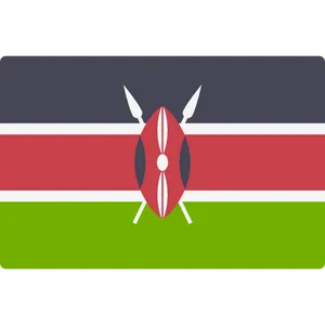 Kenyan Flag Graphic PNG Image