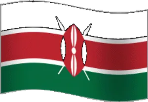 Kenyan Flag Waving PNG Image