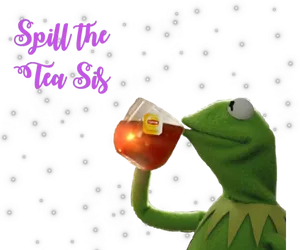 Kermit Sipping Tea Meme PNG Image