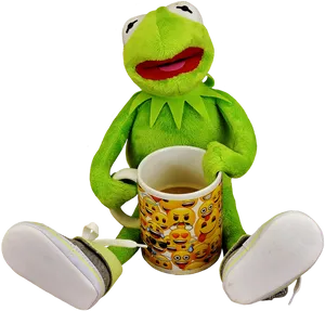 Kermitthe Frogwith Coffee Mug PNG Image