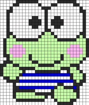 Keroppi Pixel Art Creation PNG Image