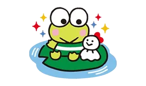 Keroppiand Friend Sparkling Stars PNG Image