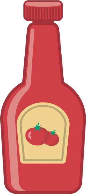 Ketchup Bottle Illustration PNG Image