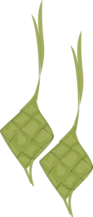 Ketupat Traditional Indonesian Rice Cakes PNG Image