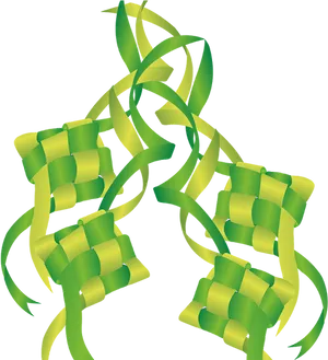 Ketupat Traditional Indonesian Rice Cakes PNG Image