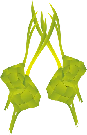 Ketupat Traditional Indonesian Rice Cakes PNG Image