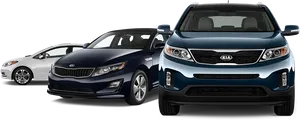 Kia Sedanand S U V Showcase PNG Image