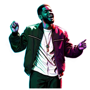 Kid Cudi With Microphone Png Fww PNG Image