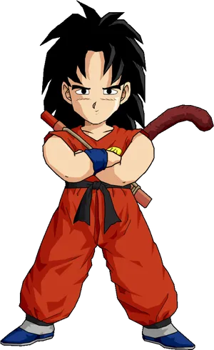 Kid Goku Confident Stance PNG Image