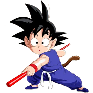 Kid Goku Readyfor Action PNG Image