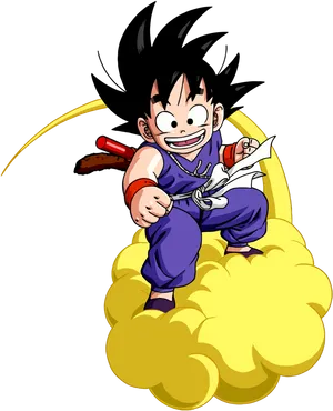 Kid Gokuon Flying Nimbus PNG Image