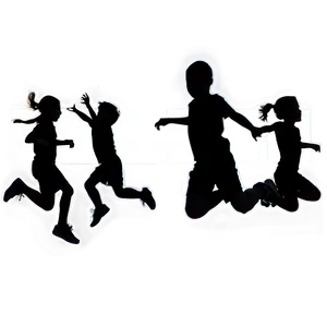 Kid Jumping Silhouette Png Bpi PNG Image