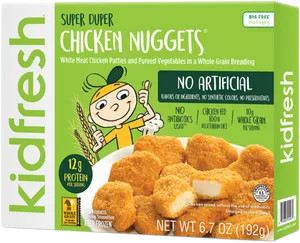 Kidfresh Super Duper Chicken Nuggets Packaging PNG Image