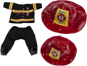 Kids Firefighter Costume Set PNG Image