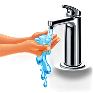 Kids Hand Washing Cartoon Png Prs PNG Image