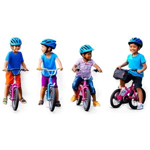 Kids Learning To Cycle Png Ttx PNG Image