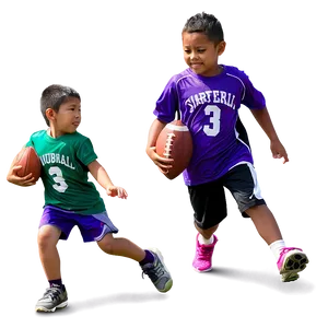 Kids Playing Flag Football Png Hem PNG Image