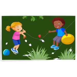 Kids Playing In Park Png Oxs PNG Image