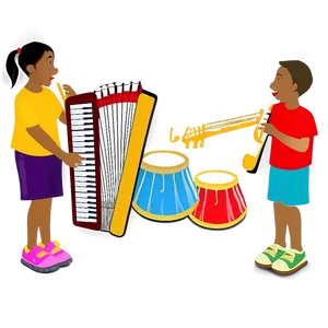 Kids Playing Instruments Clipart Png Yvr PNG Image