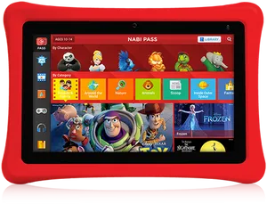 Kids Tablet Red Frame PNG