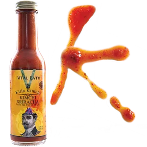 Killa Kimchi Sriracha Sauce Bottle PNG Image