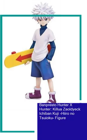 Killua Zaoldyeck Skateboard Figure PNG Image