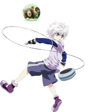 Killua_ Zoldyck_ With_ Yo Yo_ Anime PNG Image