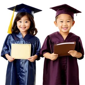 Kindergarten Graduates Holding Certificates Png 68 PNG Image