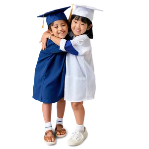 Kindergarten Graduation Friends Hugging Png Qba15 PNG Image