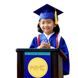 Kindergarten Graduation Speech Podium Png 06282024 PNG Image