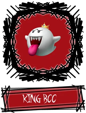 King Boo Cartoon Artwork PNG Image