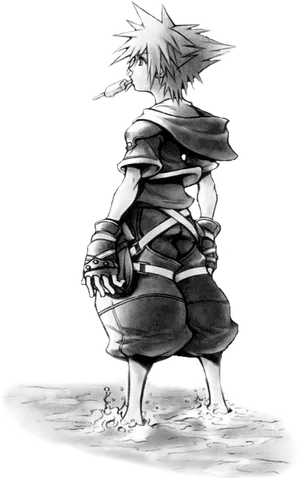 Kingdom Hearts Character Pondering PNG Image