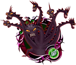 Kingdom_ Hearts_ Multiheaded_ Dragon_ Boss PNG Image