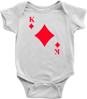 Kingof Diamonds Baby Onesie PNG Image