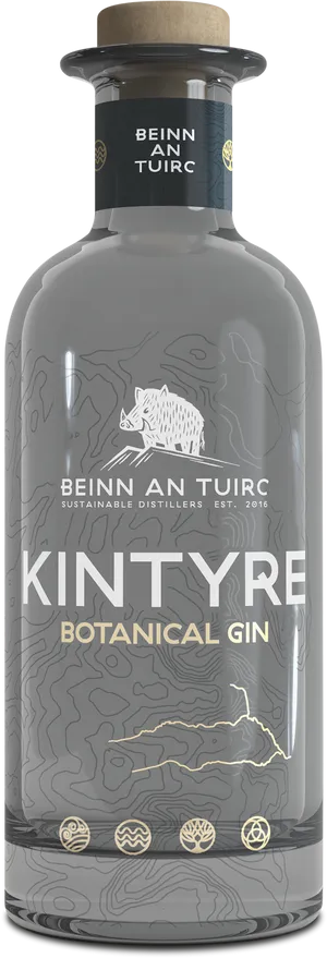 Kintyre Botanical Gin Bottle PNG Image