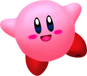 Kirby_ Character_ Illustration PNG Image