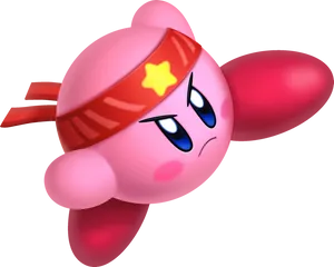 Kirby Fighter Stance PNG Image