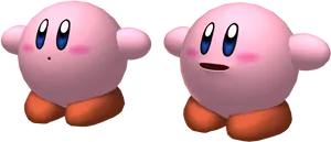 Kirby_ Twins_3 D_ Render PNG Image