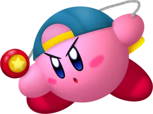 Kirby With Yoyo Cap PNG Image