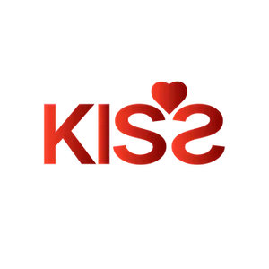 Kiss Logo Designwith Hearts PNG Image