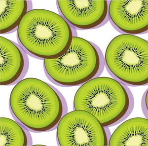 Kiwi Fruit Pattern Background PNG Image