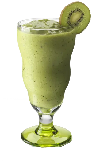 Kiwi Green Smoothie Glass PNG Image