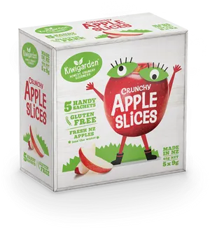 Kiwigarden Crunchy Apple Slices Packaging PNG Image
