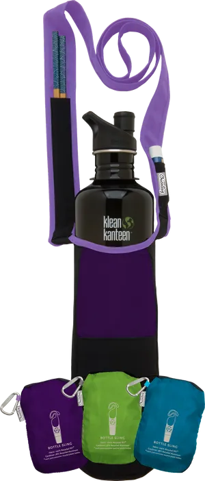 Klean Kanteen Water Bottleand Slings PNG
