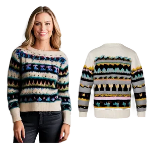 Knitted Winter Sweater Pattern PNG Tac PNG