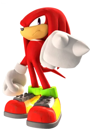 Knuckles The Echidna Pose PNG Image