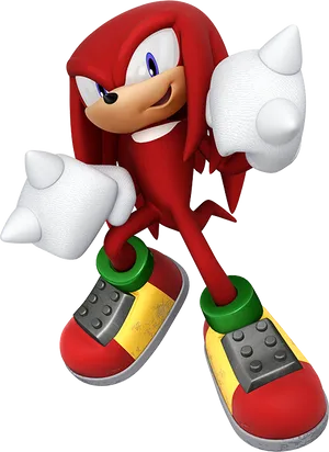 Knuckles The Echidna Pose PNG Image