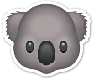 Koala_ Emoji_ Graphic PNG Image