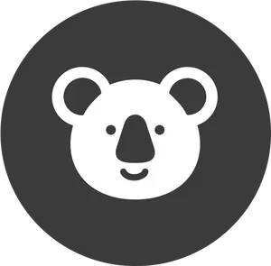 Koala Icon Simple Design PNG Image